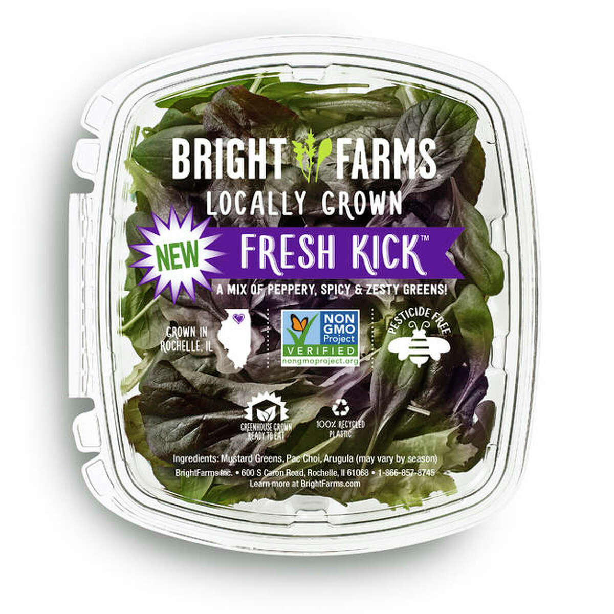Fresh Kick is one of the seven BrightFarms lettuce and greens varieties available at Edwardsville’s Dierberg’s.