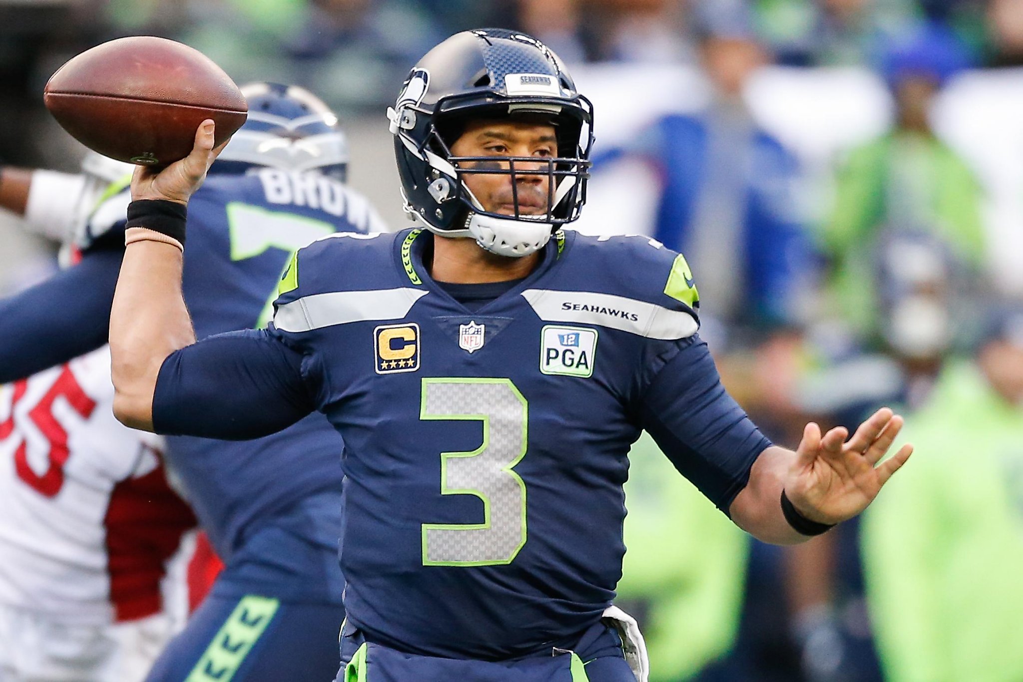 Seattle Seahawks quarterback Russell Wilson passes during NFL football  practice Saturday, July 31, 2021, in Renton, Wash. (AP Photo/Ted S. Warren  Stock Photo - Alamy