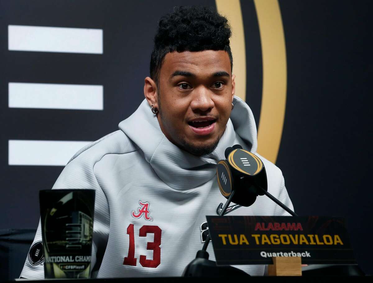 Tua Tagovailoa meets with the media