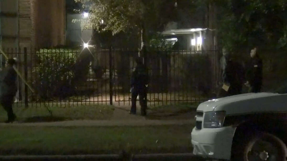 Two elderly men were shot at a Gulfton-area apartment complex.