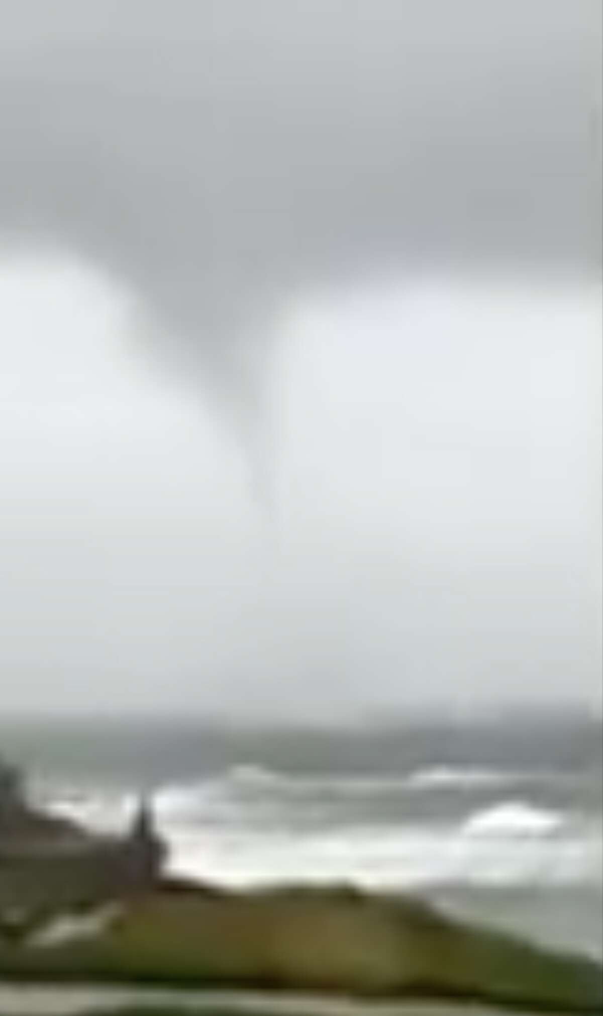 Screengrab from a video shared by NWS Bay Area on Sunday, January 6, 2019 of a waterspout spotted near Santa Cruz.