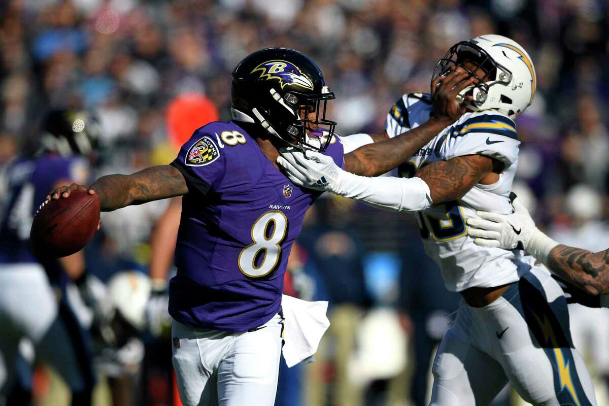 Baltimore, Maryland, USA. 06th Jan, 2019. Los Angeles Chargers S Derwin  James (33) pictured during the AFC wildcard playoff game against the  Baltimore Ravens at M&T Bank Stadium in Baltimore, MD on