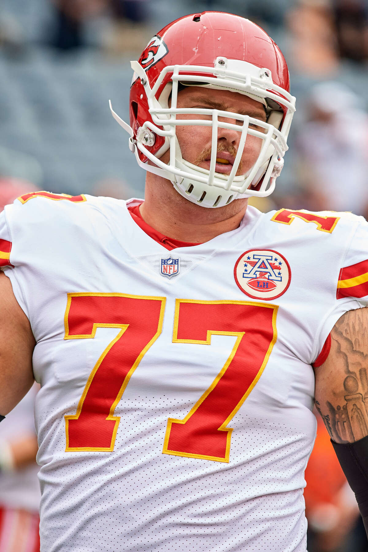 Kansas City Chiefs guard Andrew Wylie (77) during the first half