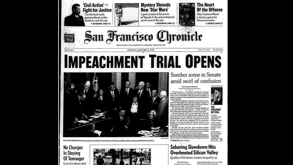 Chronicle Covers: The impeachment of President Bill Clinton