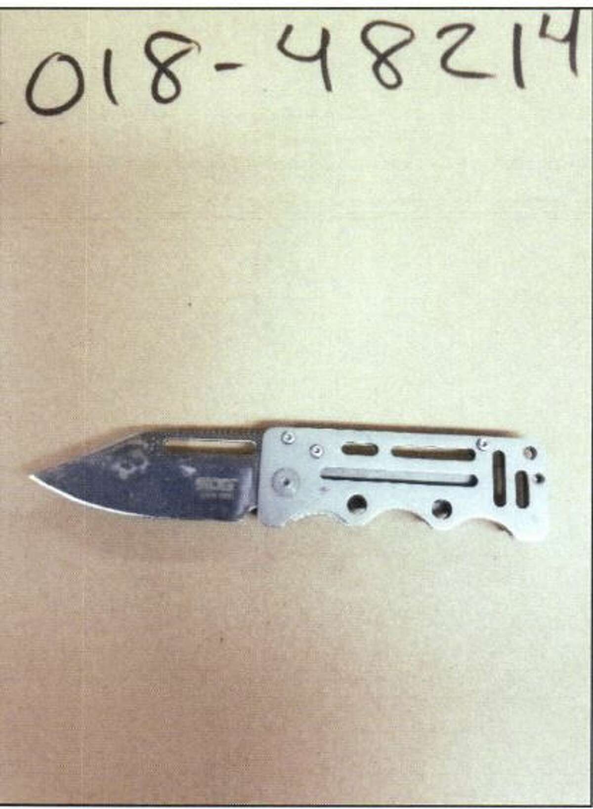 Police say they recovered this knife from 46th Avenue South and South Henderson Street, where 32-year-old Ahmed Abdi-Dahar allegedly claimed he buried the weapon after stabbing a 17-year-old stranger on the street.