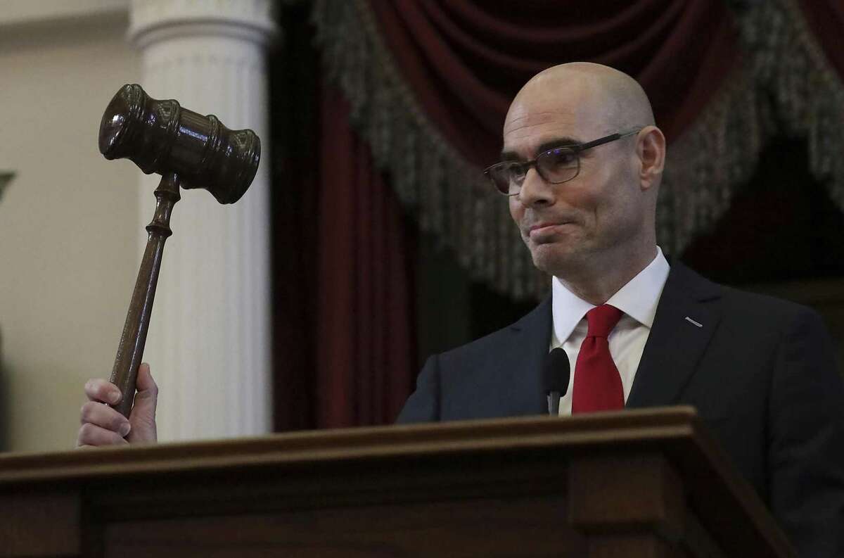 Texas House Speaker Dennis Bonnen, gavels in the opening session of the Texas House of Representatives in Austin on Jan. 8, 2019. The Republican from Angleton led as a statesman rather than a partisan with the kind of integrity, common sense and backbone that we only wish were commonplace in Austin.