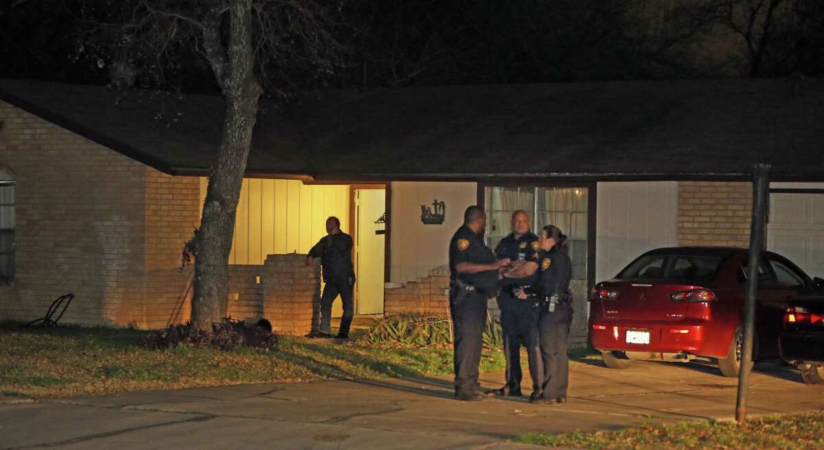 Police gather at 5806 Castle Brook Dr. on Jan. 8, 2019. The home was where Christopher Davila and his girlfriend, Jasmine Gonzales, lived with their son, King Jay Davila. The son is missing.