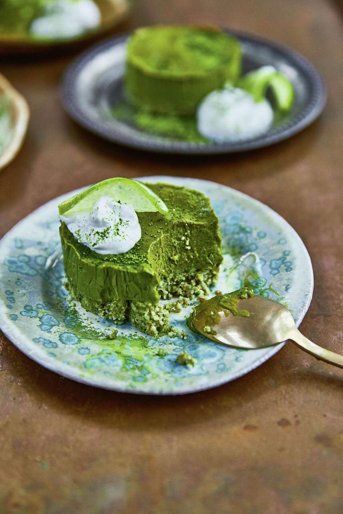 Matcha Lime Avocado Cakes from “Farmacy Kitchen Cookbook” by Camilla Fayed