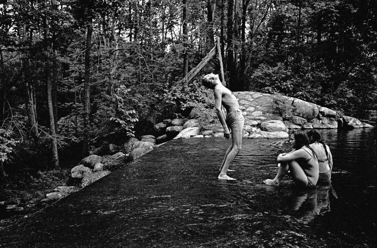 MILLBROOK, NY- JUNE 14: Timothy Leary, Ph.D, on the dam for the Dieterich Pond on the Hitchcock Cattle Corporation estate where he and his followers were living in Millbrook, New York on June 14, 1967. (Photo by Alvis Upitis/Getty Images)