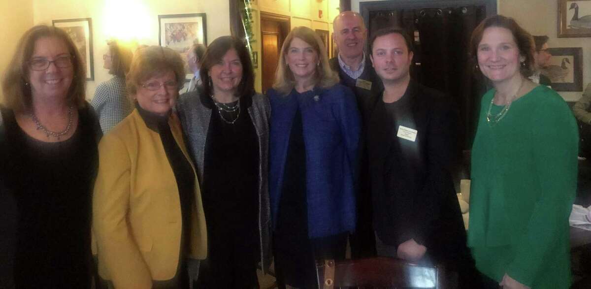 First Selectman Jayme Stevenon was joined by business owners and town residents for her annual "State of Darien" address. Taken Jan. 8.