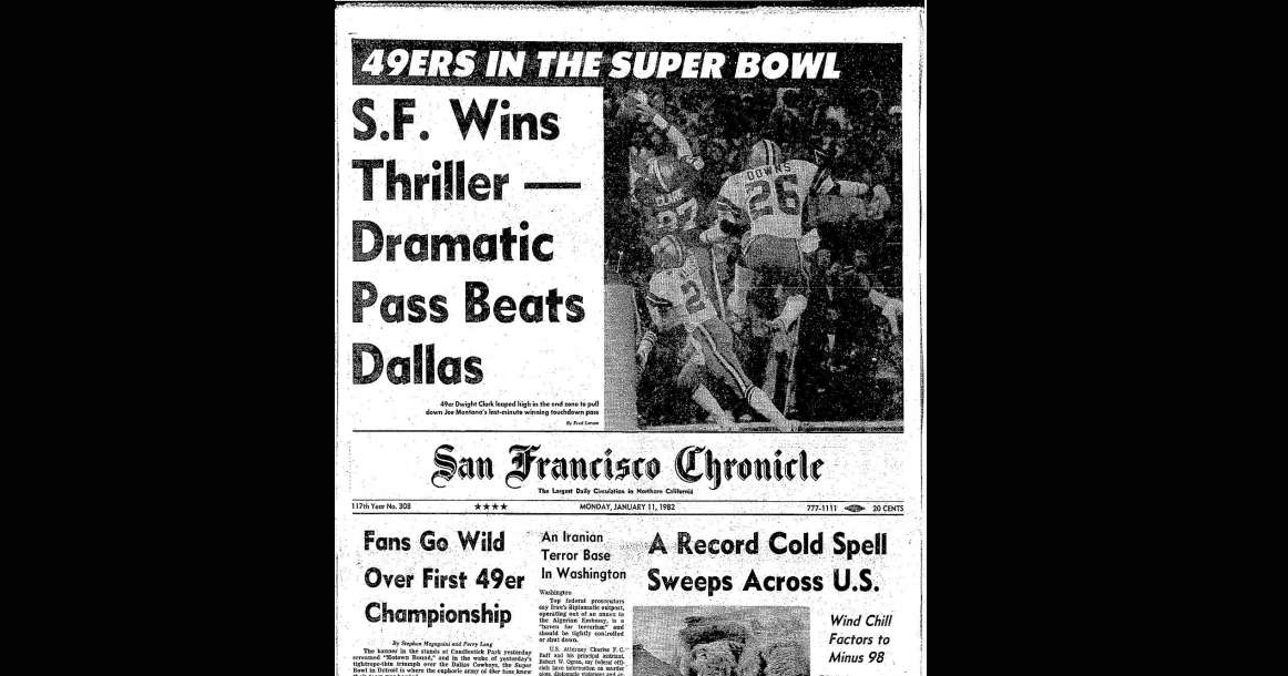 Chronicle Covers: The Catch that started the 49ers' dynasty