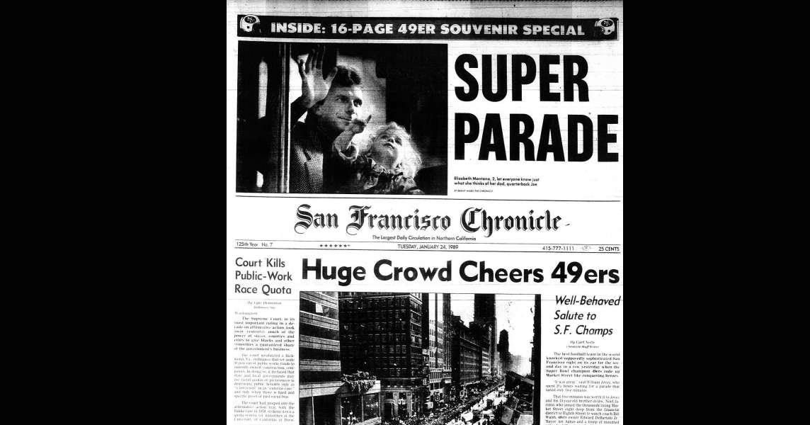 Chronicle Covers: 49ers' red-gold dynasty began in black, white