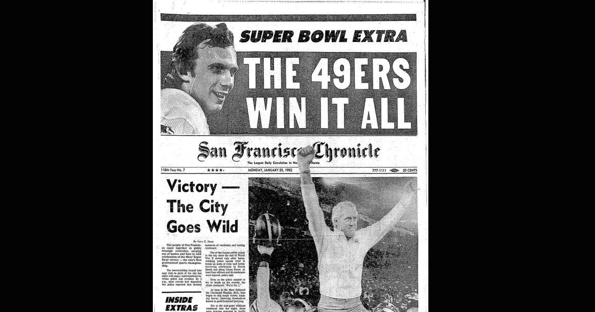 Chronicle Covers: 49ers' red-gold dynasty began in black, white