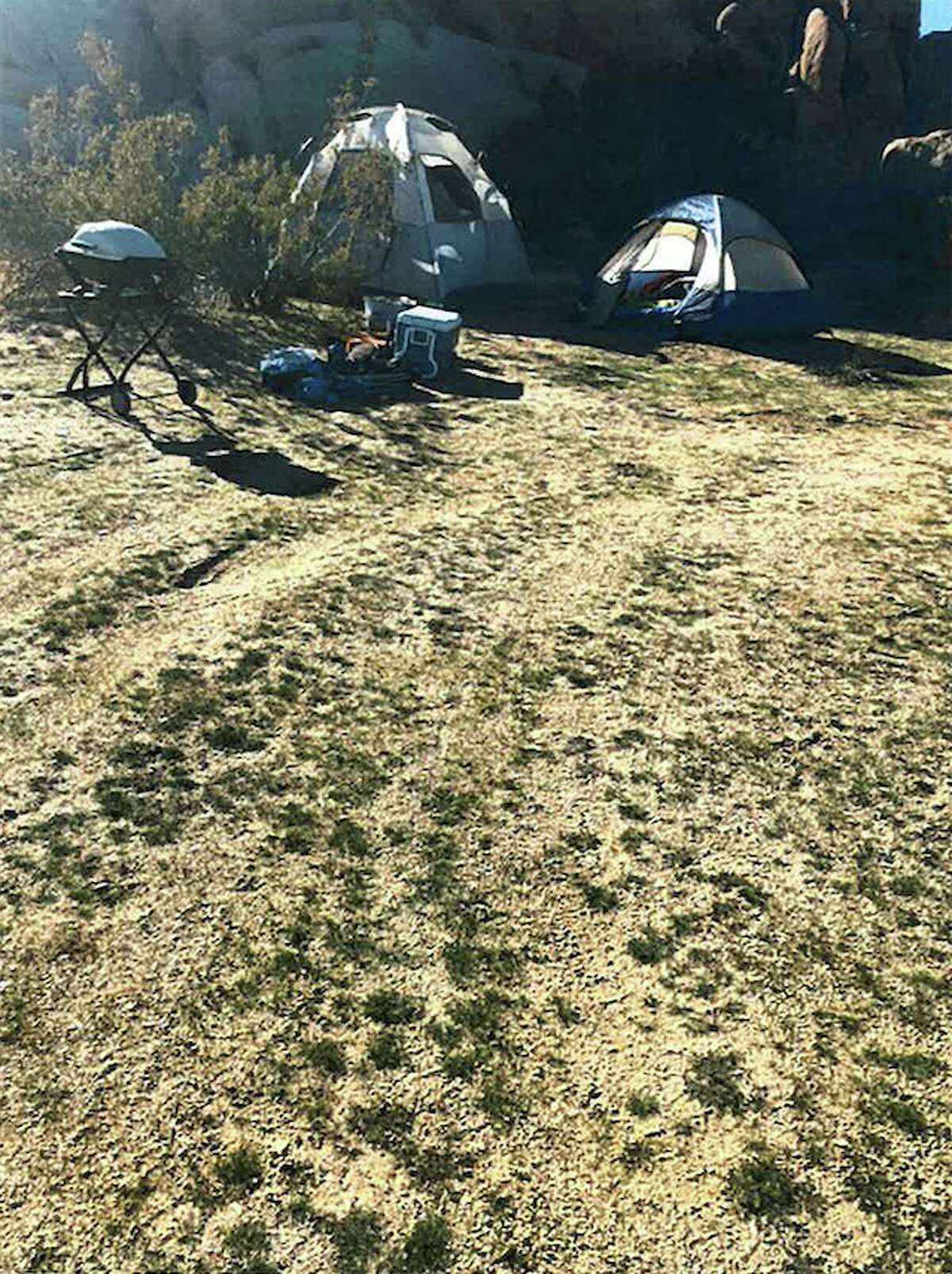 A picture provided by the National Park Service shows an illegal campsite at Joshua Tree National Park. The park sustained extra damage during the partial government shutdown.