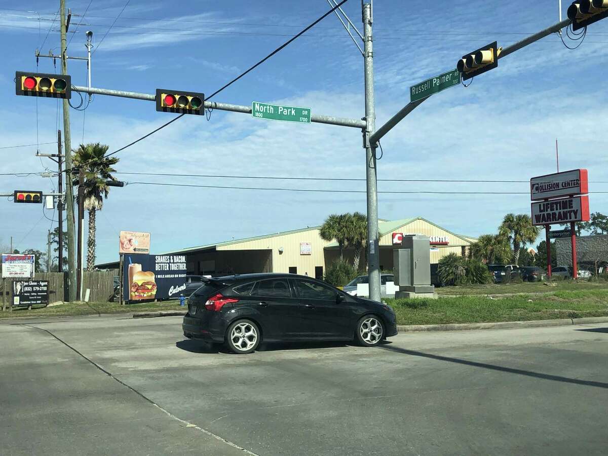 Intersection of Northpark Drive and Russell Palmer Road.