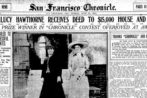The winner of the grand prize, a $15,000 house in Jordan Park in the Richmond District, was Lucy Hawthorne, who collected her largesse on her 19th birthday. The house is gone now, replaced by apartments.