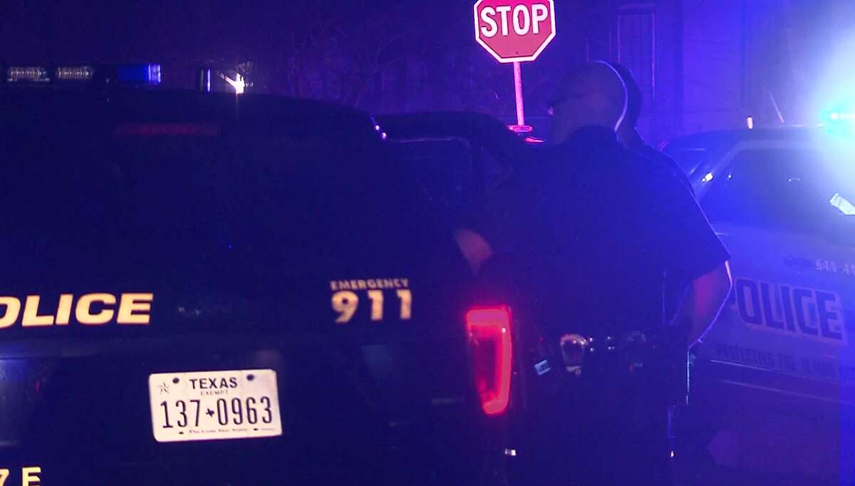 San Antonio police say a woman was shot as she walked outside her home Friday night Jan. 12, 2019.