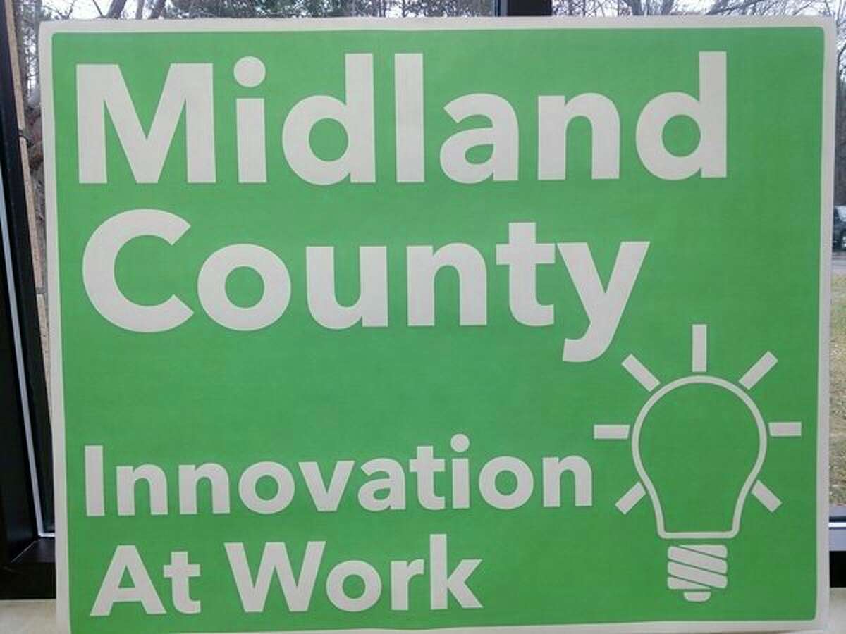 This is a draft of a possible new design for Midland County welcome signs that the Midland County Road Commission plans to erect in the coming months. (Submitted photo)  