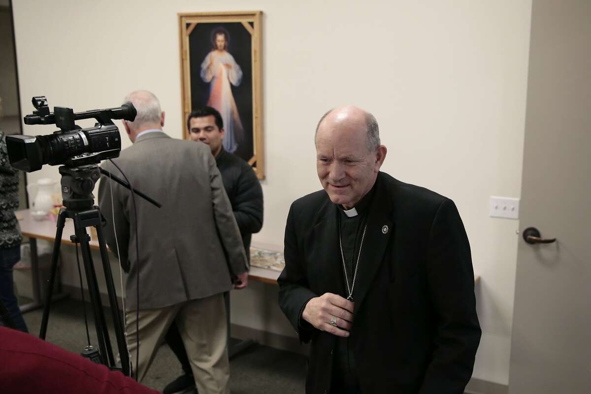 Bishop Robert F. Vasa of the Diocese of Santa Rosa arrives to a press conference to discuss the diocese's recent release of names of past priests and deacons accused of sexual abuse at the Diocesan Chancery in Santa Rosa, California, Monday, January 14, 2019. Ramin Rahimian/Special to The Chronicle