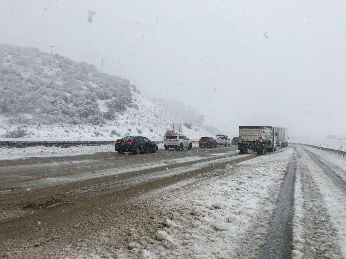 Rain and snow batter Southern California Grapevine, PCH and Highway 1