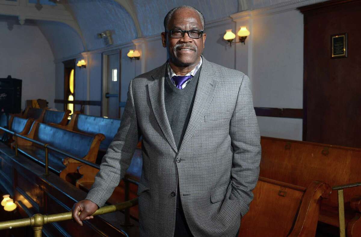 The Rev. Albert Ray Dancy at Canaan Baptist Church in Norwalk on Friday. Dancy will be honored at an Martin Luther King Jr. Day event Sunday for his accomplishments as former executive director of Serving All Vessels Equally, Inc. (S.A.V.E.) His colleagues have said he has dedicated his life work to serving disenfranchised and incarcerated youth in Norwalk.