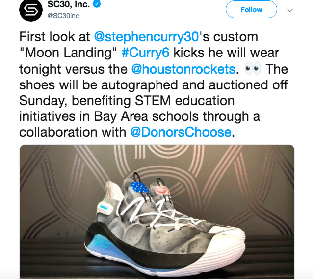Stephen Curry's 'Moon Landing' shoes 