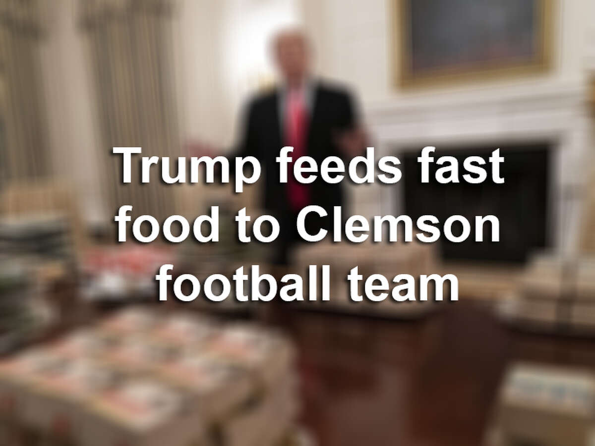 Social media has a field day as Trump treats Clemson Tigers to fast