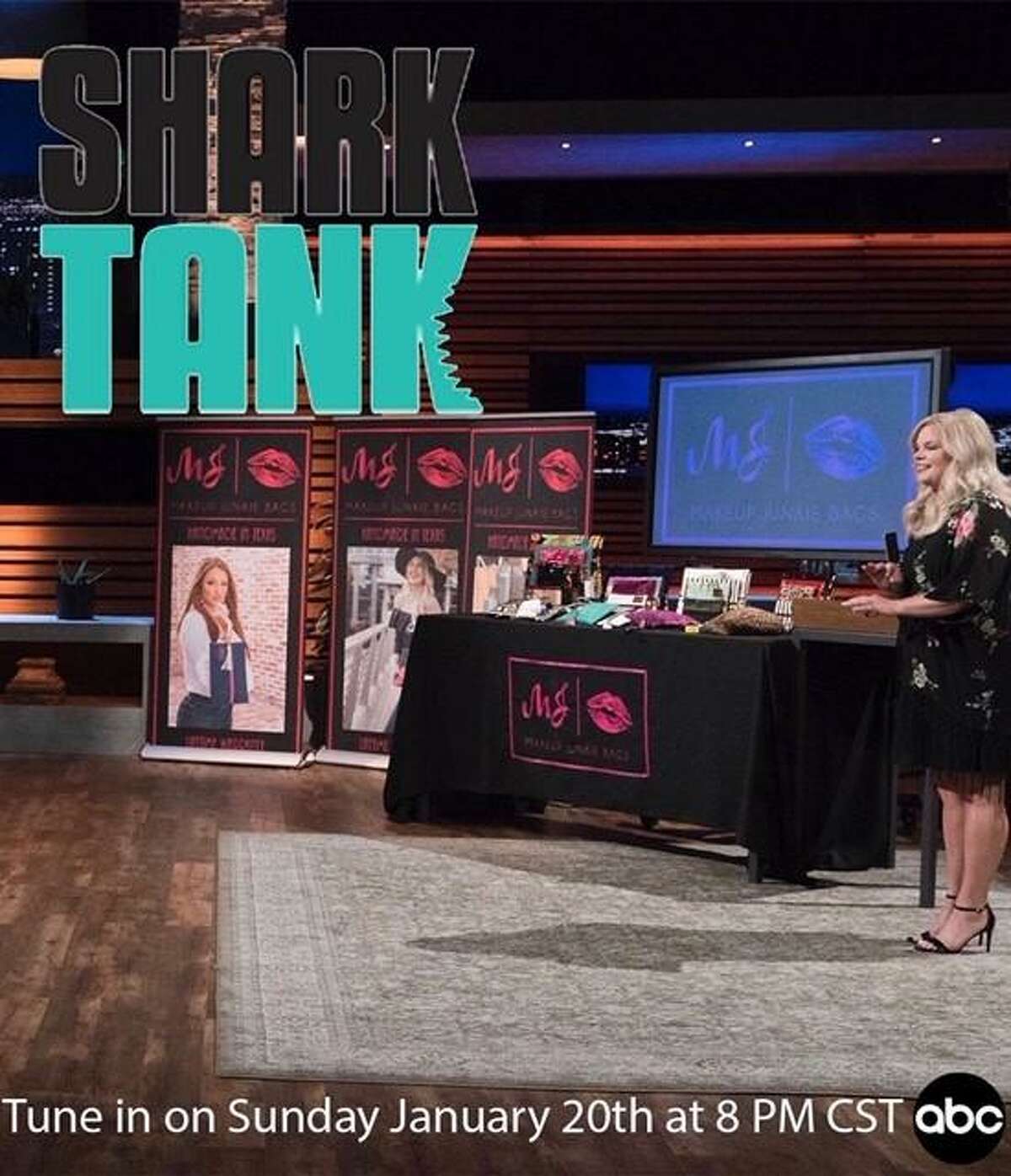 Montgomery County resident Meredith Jurica is pictured appearing on Shark Tank. Her episode airs on Sunday at 8 p.m. on ABC.
